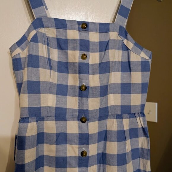 J.Crew Blue Gingham Summer Picnic Dress Size 2 EUC - Picture 6 of 10